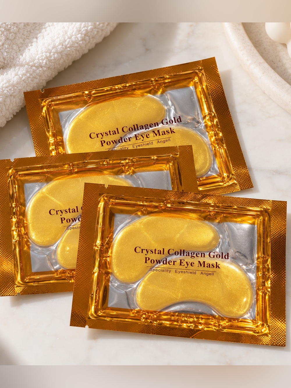 Crystal Collagen Gold Powder Eye Mask - Gold